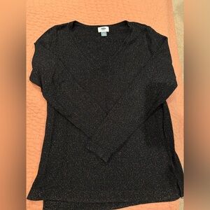 Cotton blend Black/ Bronze Sparkle Sweater